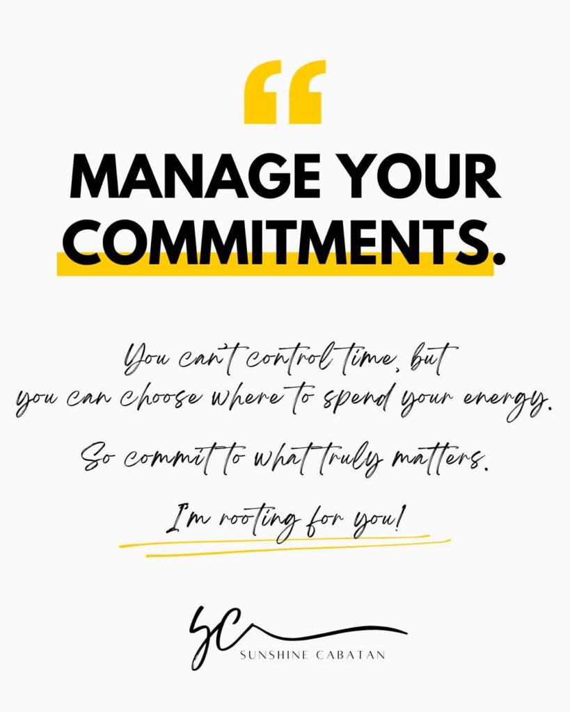 manage commitments